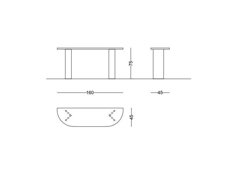 Mesa consola Curva 5